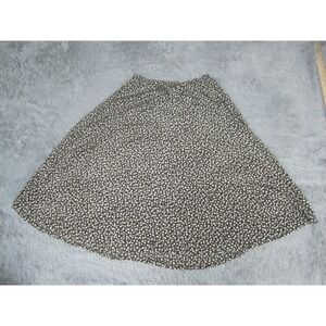 VTG Russ Skirt Womens 18 Beige Black Geometric Swingster Made In USA